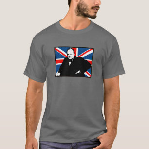 Winston Churchill och facklig jack T Shirt