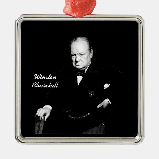 Winston Churchill Ornaments Julgransprydnad Metall (Framsidan)