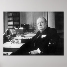 Winston Churchill på Downing Street nummer 10 Poster