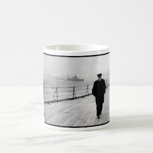 Winston Churchill på havet Kaffemugg