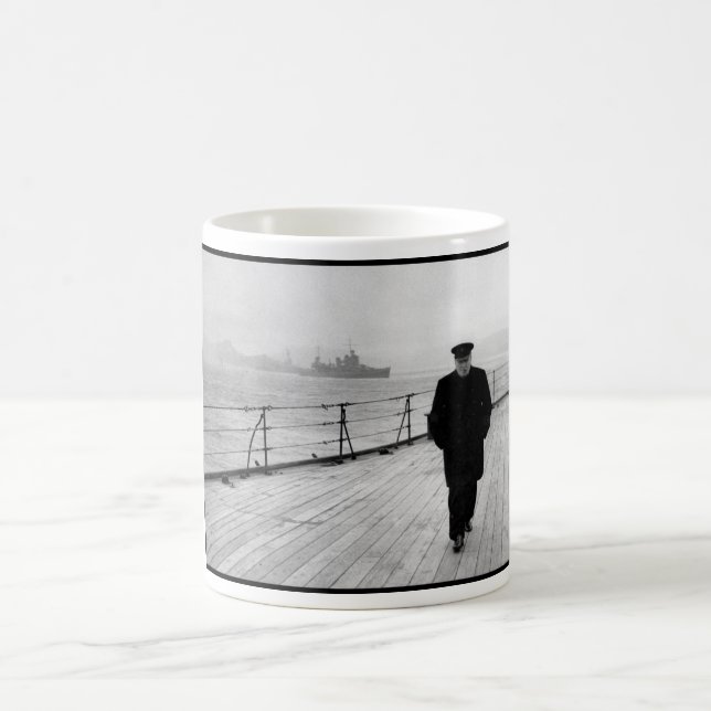 Winston Churchill på havet Kaffemugg (Center)