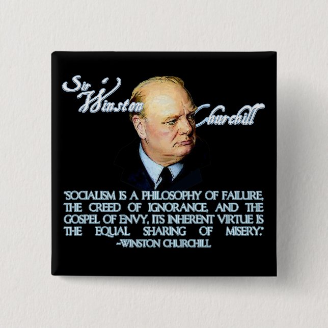 Winston Churchill på Socialism Knapp (Framsida)
