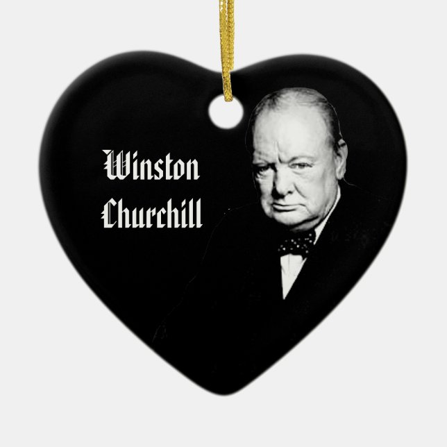 Winston Churchill prydnadar Julgransprydnad Keramik (Framsidan)