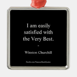 Winston Churchill Quote, den allra bästa Julgransprydnad Metall