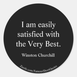 Winston Churchill Quote, den allra bästa Runt Klistermärke