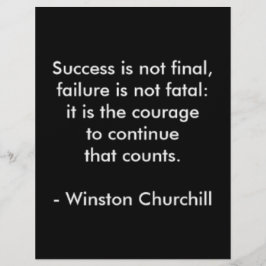 Winston Churchill Quote; lyckades