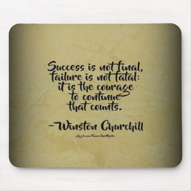 Winston Churchill Quote; lyckades Musmatta (Framsidan)