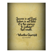 Winston Churchill Quote; lyckades