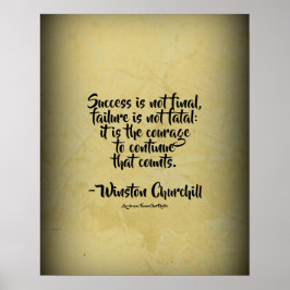 Winston Churchill Quote; lyckades Poster