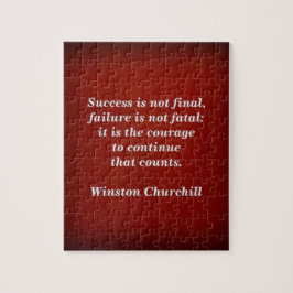 Winston Churchill Quote; lyckades Pussel