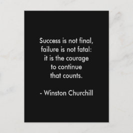 Winston Churchill Quote; lyckades Vykort