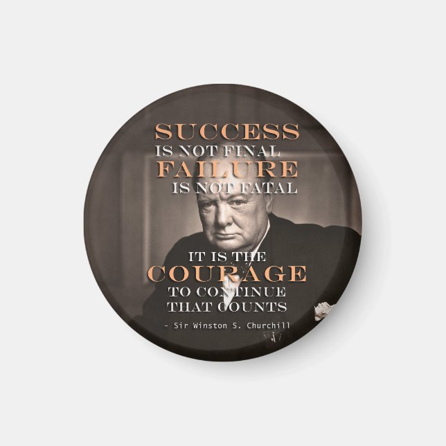 WINSTON CHURCHILL QUOTE MAGNET (Framsidan)