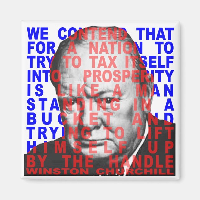 Winston Churchill Quote Magnet (Framsidan)