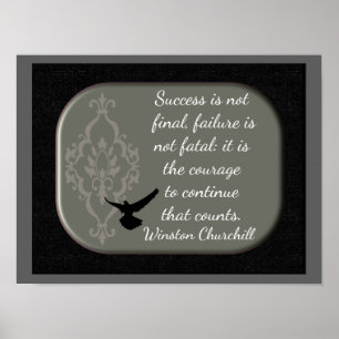 Winston Churchill_Quote och skriv ut Poster