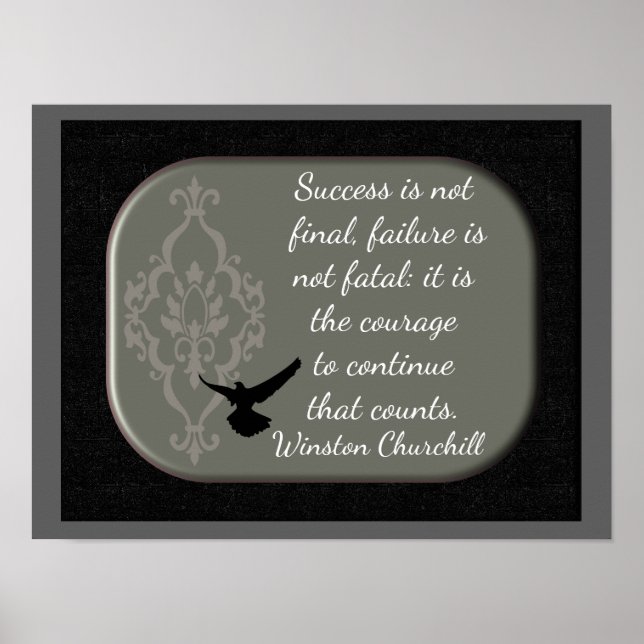 Winston Churchill_Quote och skriv ut Poster (Framsidan)