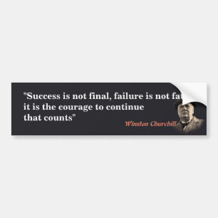 Winston Churchill Quote on Courage Bildekal