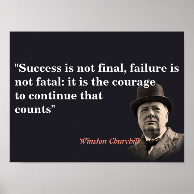 Winston Churchill Quote on Courage Poster (Framsidan)
