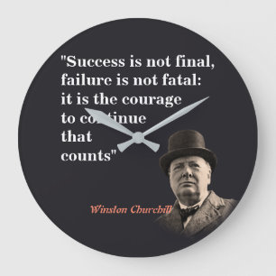 Winston Churchill Quote on Courty Stor Klocka
