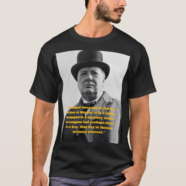 Winston Churchill quote  T Shirt (Framsida)