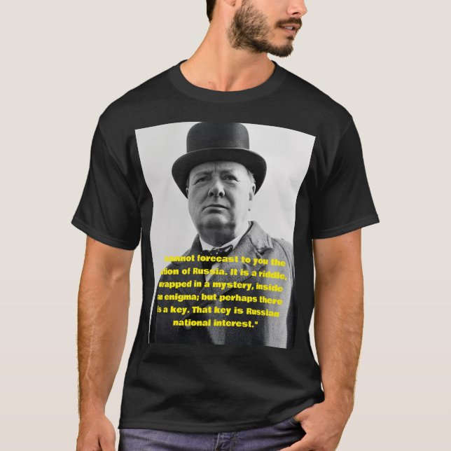 Winston Churchill quote  T Shirt (Framsida)