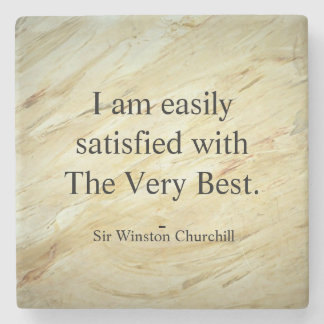 Winston Churchill Quote; The Very Best Stenunderlägg