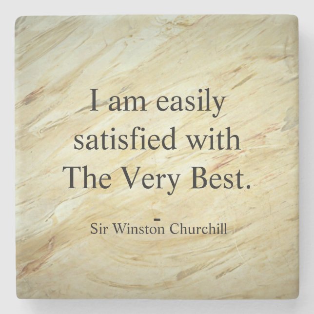 Winston Churchill Quote; The Very Best Stenunderlägg (Framsidan)