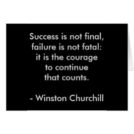Winston Churchill QuoteLyckades Hälsningskort