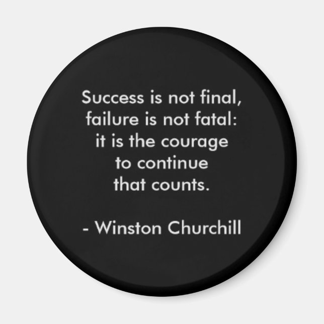 Winston Churchill QuoteSucce Magnet (Framsidan)