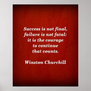 Winston Churchill QuoteSucce Poster