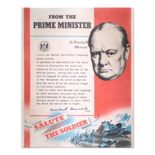 Winston Churchill Reprint av affischen för britt Fototryck