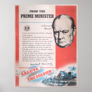 Winston Churchill Reprint av affischen för britt Poster