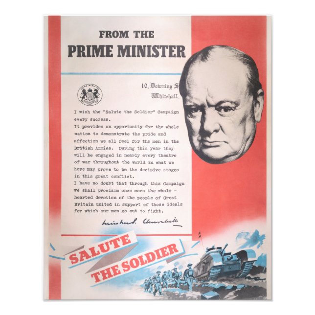 Winston Churchill, Reprint of British WW2 poster (Framsidan)