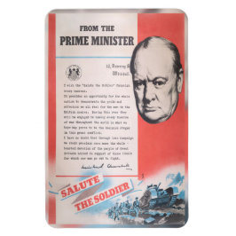 Winston Churchill, Reprint of British WW2 poster Magnet
