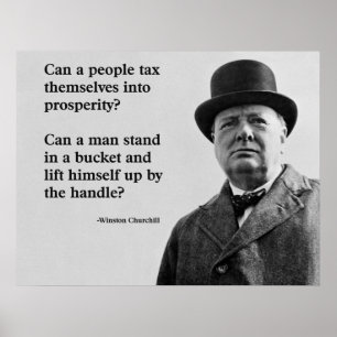 Winston Churchill skattcitationstecken Poster