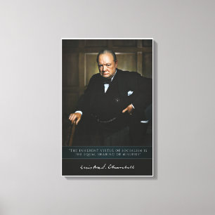 Winston Churchill - Storbritanniens premiärministe Canvastryck