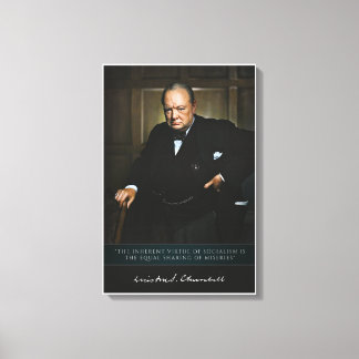 Winston Churchill - Storbritanniens premiärministe Canvastryck