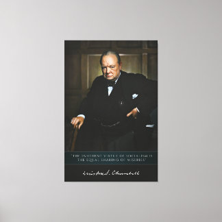 Winston Churchill - Storbritanniens premiärministe Canvastryck