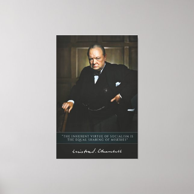 Winston Churchill - Storbritanniens premiärministe Canvastryck (Framsida)