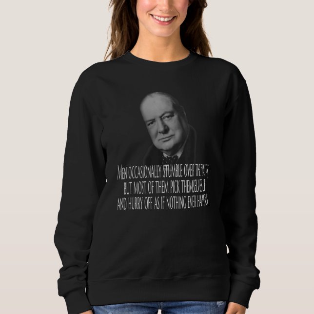 Winston Churchill stumble over Truth T Shirt (Framsida)