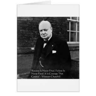 Winston Churchill "Success Aldrig Final"-gåvor Hälsningskort
