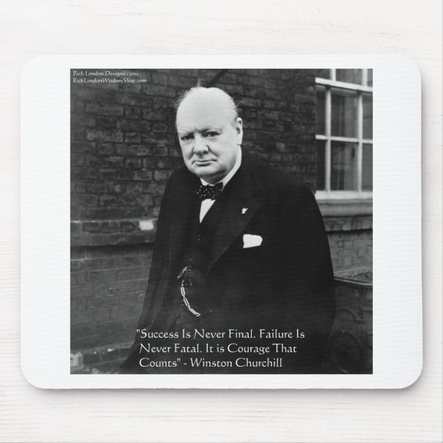 Winston Churchill "Success Aldrig Final"-gåvor Musmatta (Framsidan)