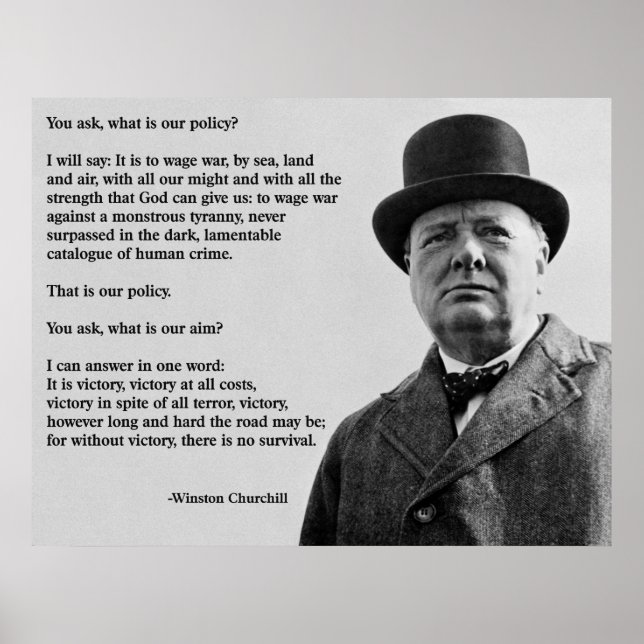 Winston Churchill Victory Poster (Framsidan)