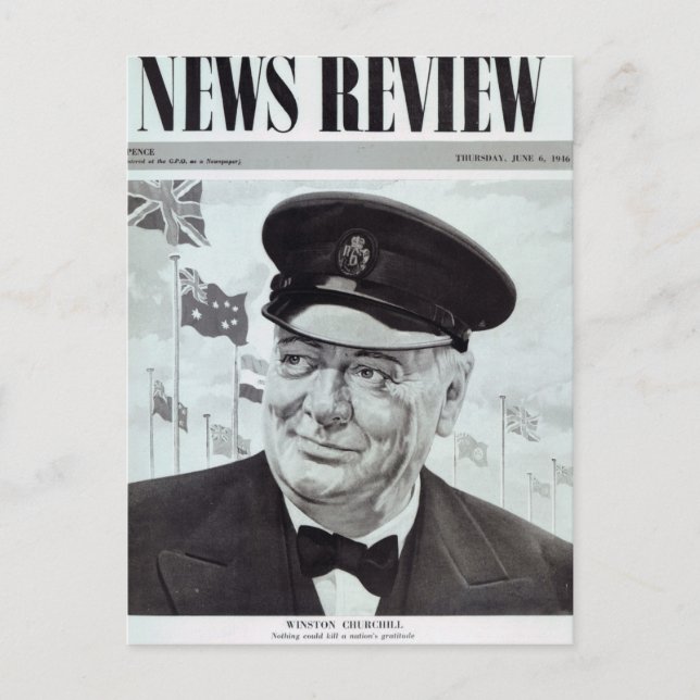 Winston Churchill Vykort (Framsida)