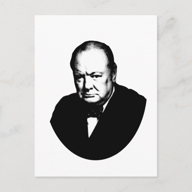 Winston Churchill Vykort (Framsida)