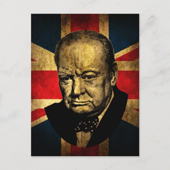 Winston Churchill Vykort (Framsida)