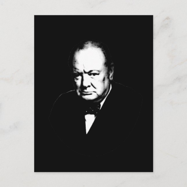 Winston Churchill Vykort (Framsida)
