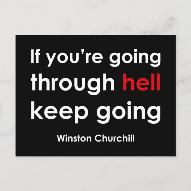 Winston Churchill Vykort (Framsida)