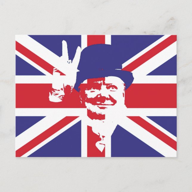 Winston Churchill Vykort (Framsida)