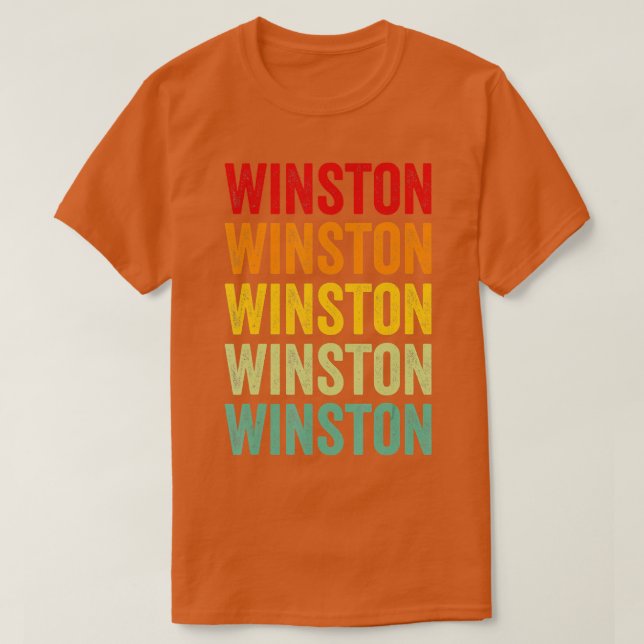 Winston County Mississippi Rainbow Text Design T Shirt (Design framsida)