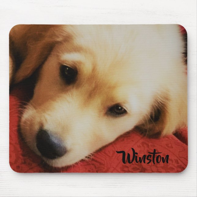 Winston den guld- Retrievervalpen, Mousepad Musmatta (Framsidan)